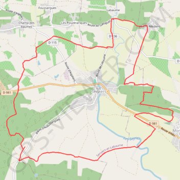 Itinéraire Autour de la carcarie, distance, dénivelé, altitude, carte, profil, trace GPS