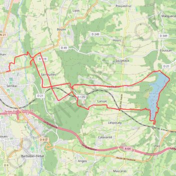 Itinéraire Lac de L'Arrêt Darré, distance, dénivelé, altitude, carte, profil, trace GPS
