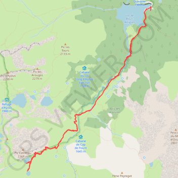 Itinéraire Lac Paradis, distance, dénivelé, altitude, carte, profil, trace GPS