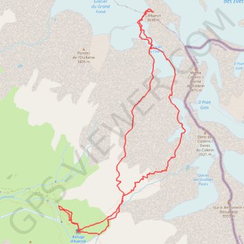Itinéraire Albaron par Avérole, distance, dénivelé, altitude, carte, profil, trace GPS