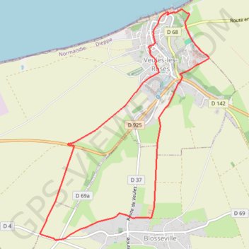Itinéraire Aux Sources de la Veules, distance, dénivelé, altitude, carte, profil, trace GPS