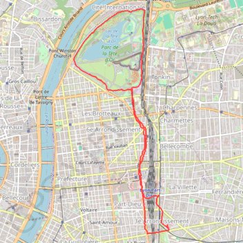 Itinéraire Tete d'or, distance, dénivelé, altitude, carte, profil, trace GPS