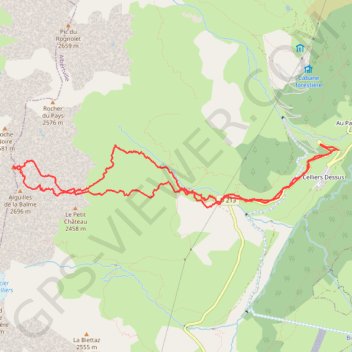 Itinéraire Aiguilles de la Balme (Lauzière), distance, dénivelé, altitude, carte, profil, trace GPS