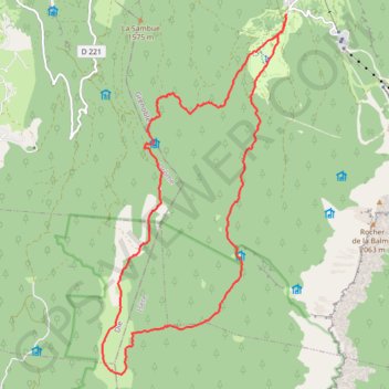 Itinéraire Plaine d'Arbounouse à Corençon en Vercors, distance, dénivelé, altitude, carte, profil, trace GPS