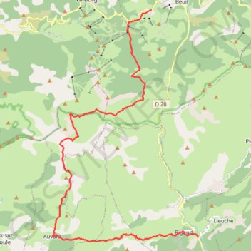 Itinéraire Les Launes - moulin de Rigaud, distance, dénivelé, altitude, carte, profil, trace GPS