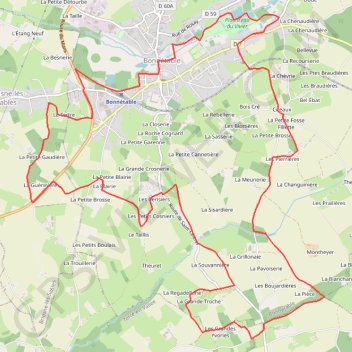 Itinéraire Bonnétable - Fleurs ou légumes, distance, dénivelé, altitude, carte, profil, trace GPS