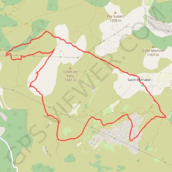 Itinéraire Saint-Barnabé - Village nègre, distance, dénivelé, altitude, carte, profil, trace GPS