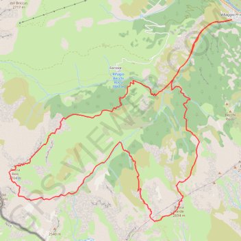 Itinéraire Rocca Reis Rocca Verde, distance, dénivelé, altitude, carte, profil, trace GPS