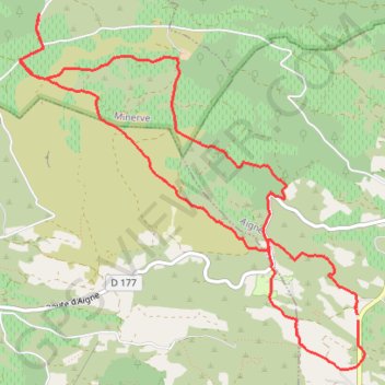 Itinéraire Autour des Mouleyres, commune de Beaufort-Minervois.., distance, dénivelé, altitude, carte, profil, trace GPS