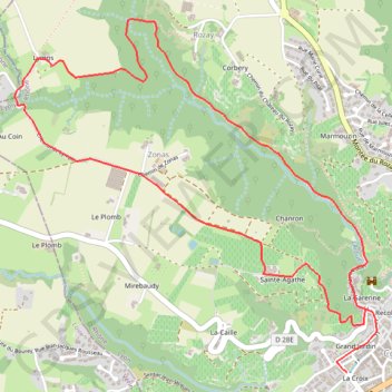 Itinéraire Condrieu-Le pont romain, distance, dénivelé, altitude, carte, profil, trace GPS
