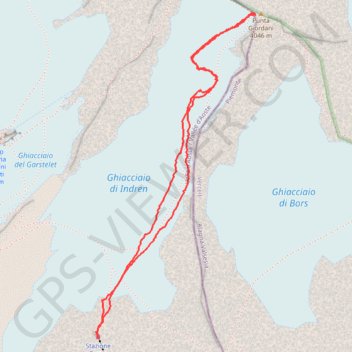 Itinéraire Punta Giordani-2013, distance, dénivelé, altitude, carte, profil, trace GPS