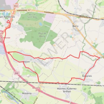 Itinéraire reprise 19km, distance, dénivelé, altitude, carte, profil, trace GPS