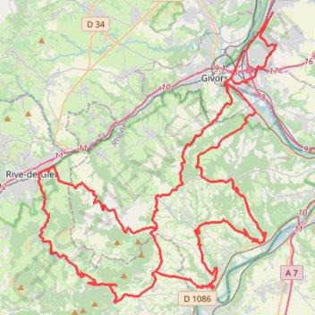 Itinéraire d+, distance, dénivelé, altitude, carte, profil, trace GPS