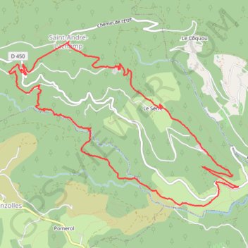 Itinéraire Les Moulins d'Alune, distance, dénivelé, altitude, carte, profil, trace GPS
