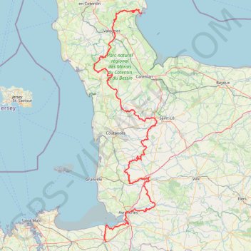 Itinéraire Raid Tatihou - Le Mont-Saint-Michel, distance, dénivelé, altitude, carte, profil, trace GPS