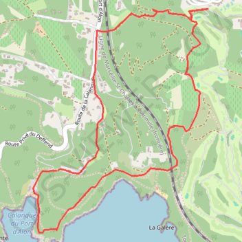 Itinéraire Port d'Alon - La Galère - Frégate, distance, dénivelé, altitude, carte, profil, trace GPS