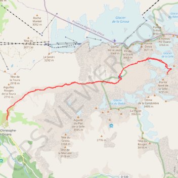 Itinéraire Tête S du Replat, distance, dénivelé, altitude, carte, profil, trace GPS