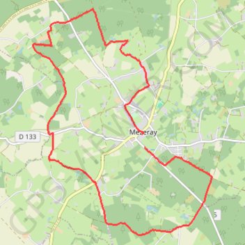 Itinéraire Mezeray sarthe, distance, dénivelé, altitude, carte, profil, trace GPS