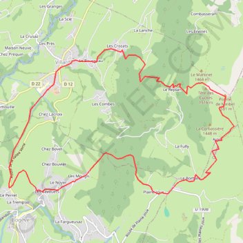 Itinéraire Pointe de Méribel, distance, dénivelé, altitude, carte, profil, trace GPS