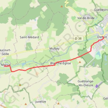 Itinéraire Circuit du Sel - Dieuze, distance, dénivelé, altitude, carte, profil, trace GPS