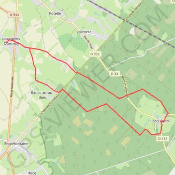 Itinéraire Forêt de Locquignol, distance, dénivelé, altitude, carte, profil, trace GPS