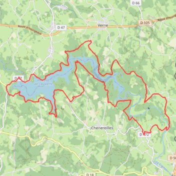 Itinéraire Le Velay des 3 Rivières - Lavalette Lapte Chenereilles, distance, dénivelé, altitude, carte, profil, trace GPS