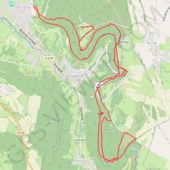 Itinéraire Rando a Perrigny, distance, dénivelé, altitude, carte, profil, trace GPS
