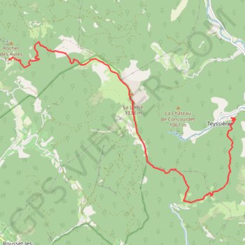 Itinéraire Tour du Pays de Dieulefit - Fontlargias à Teyssières, distance, dénivelé, altitude, carte, profil, trace GPS