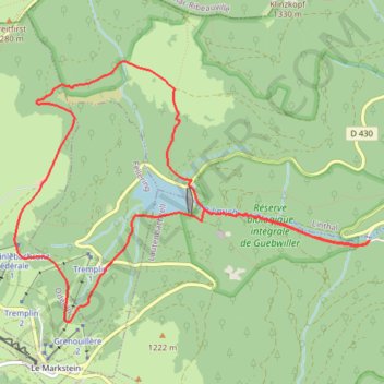 Itinéraire Lac de la Lauch et Cascades, distance, dénivelé, altitude, carte, profil, trace GPS