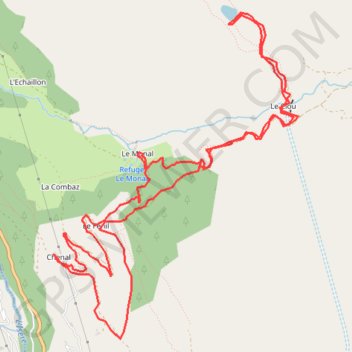 Itinéraire Le Monal et le Lac du Clou - Sainte-Foy-Tarentaise, distance, dénivelé, altitude, carte, profil, trace GPS