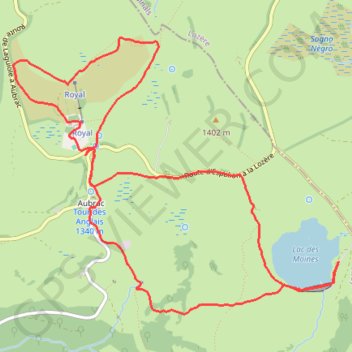 Itinéraire Autour d'Aubrac, distance, dénivelé, altitude, carte, profil, trace GPS