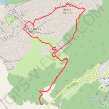 Itinéraire Petit Bargy, distance, dénivelé, altitude, carte, profil, trace GPS