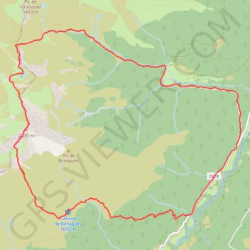Itinéraire Pic de Montaigu, distance, dénivelé, altitude, carte, profil, trace GPS