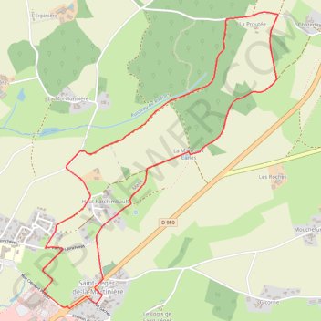 Itinéraire Le Bois de Melle - Saint-Léger-de-la-Martinière, distance, dénivelé, altitude, carte, profil, trace GPS