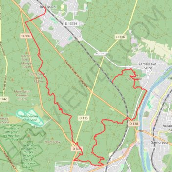Itinéraire La Forêt Domaniale de Fontainebleau, distance, dénivelé, altitude, carte, profil, trace GPS