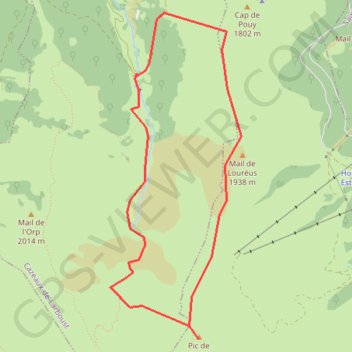 Itinéraire Pic de Céciré depuis les granges de Labach, distance, dénivelé, altitude, carte, profil, trace GPS