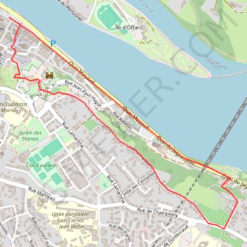 Itinéraire Randonnée Saumur, distance, dénivelé, altitude, carte, profil, trace GPS