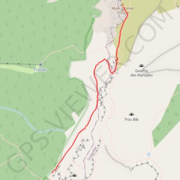 Itinéraire Mont Granier, distance, dénivelé, altitude, carte, profil, trace GPS