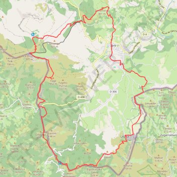 Itinéraire Le tour de Sare, distance, dénivelé, altitude, carte, profil, trace GPS