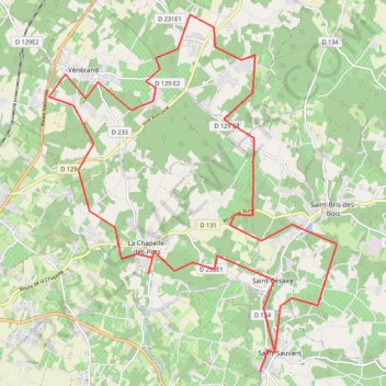 Itinéraire la chapelle des pots circuit 30 kms, distance, dénivelé, altitude, carte, profil, trace GPS
