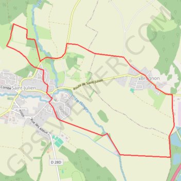 Itinéraire Saint Julien, distance, dénivelé, altitude, carte, profil, trace GPS