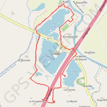 Itinéraire Le Domaine des oiseaux à Augé, distance, dénivelé, altitude, carte, profil, trace GPS
