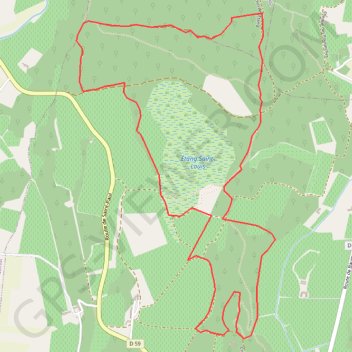 Itinéraire L'Etang de Saint Louis, distance, dénivelé, altitude, carte, profil, trace GPS