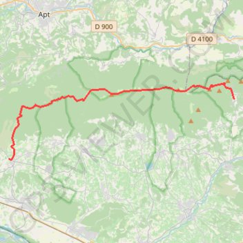 Itinéraire Traversée du Grand Lubéron, distance, dénivelé, altitude, carte, profil, trace GPS