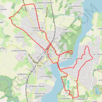 Itinéraire Rando Sucé, distance, dénivelé, altitude, carte, profil, trace GPS