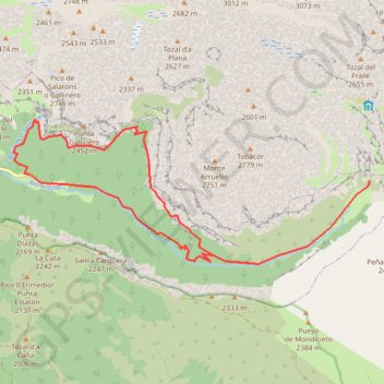 Itinéraire Vallée d'Ordesa par les fajas nord, distance, dénivelé, altitude, carte, profil, trace GPS