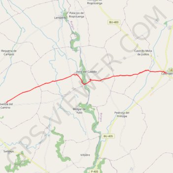 Itinéraire 09110 Castrojeriz to Frómista, distance, dénivelé, altitude, carte, profil, trace GPS