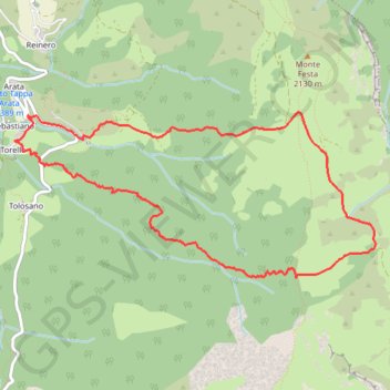 Itinéraire Autour de la Piovosa, distance, dénivelé, altitude, carte, profil, trace GPS