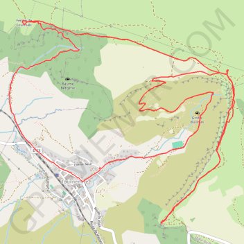 Itinéraire Tournemire circuit long, distance, dénivelé, altitude, carte, profil, trace GPS