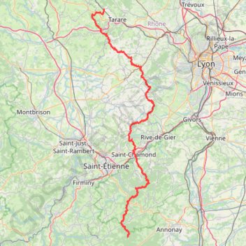Itinéraire Les Sauvages - Col de la Charousse, distance, dénivelé, altitude, carte, profil, trace GPS